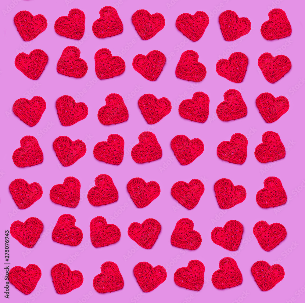 Hearts knitted seamless texture background Hearts knitted seamless texture background
