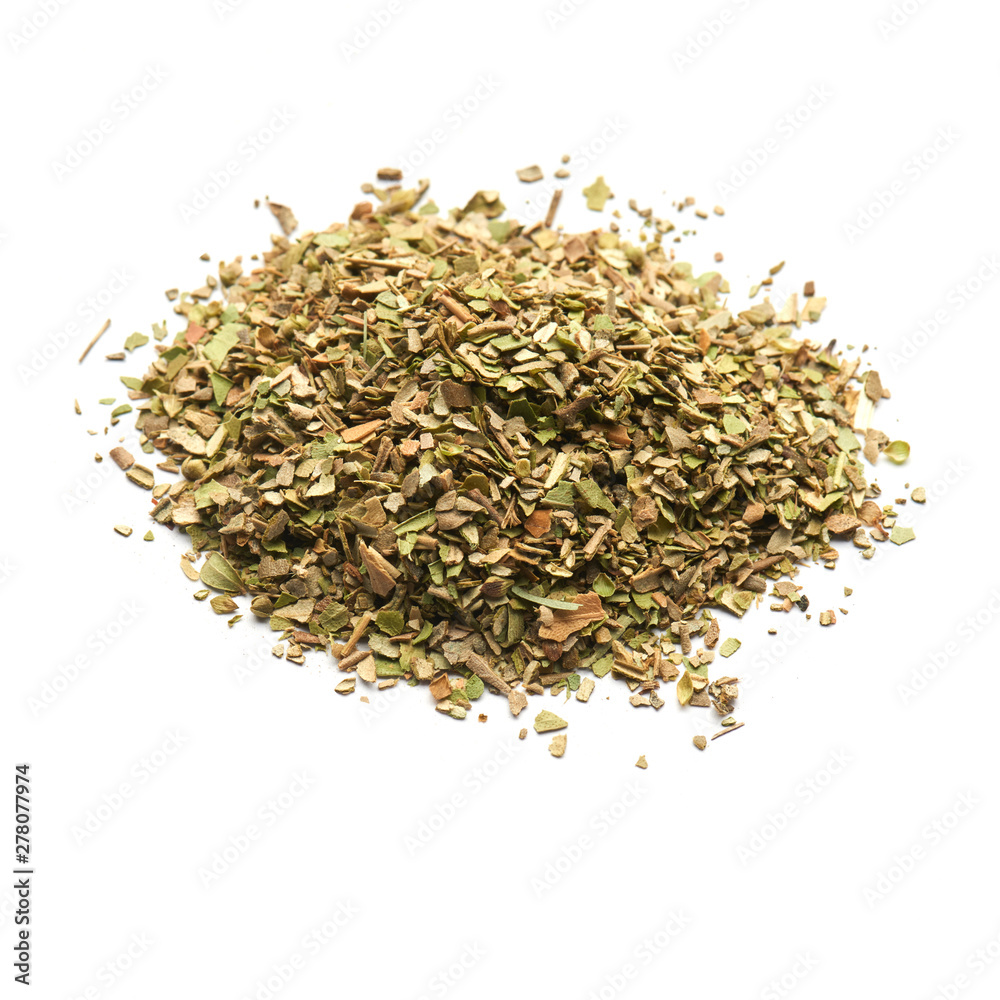 Origan dried isolated pile