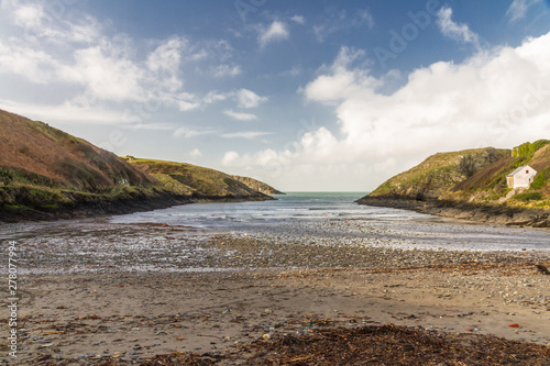 Looking to sea small natural harbour, Abercastle. photo