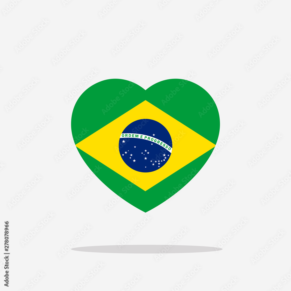 Fototapeta premium Brazil Flag icon sign template color editable. Brazil national symbol vector illustration for graphic and web design.