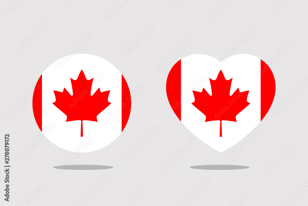 Fototapeta premium Canada Flag icon sign template color editable. Canada national symbol vector illustration for graphic and web design.