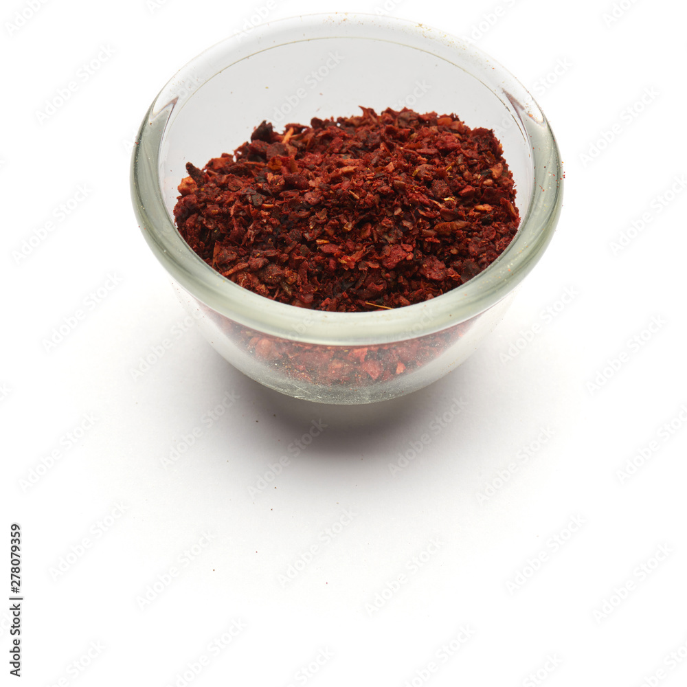 crushed dried tomato isolated a glass plate crushed dried tomato isolated a glass plate