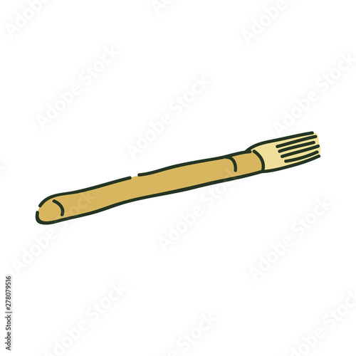 Artistic paint brush or archaeology brush sketch style