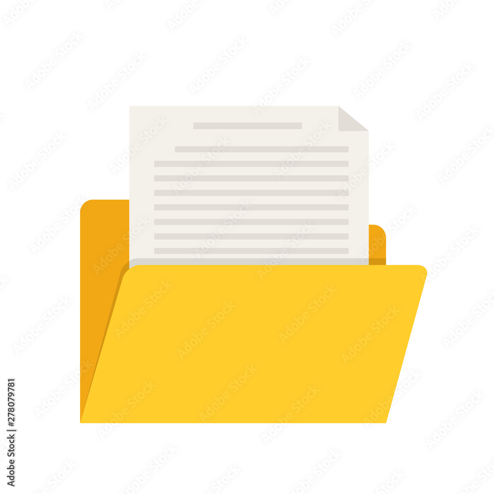 Empty yellow web computer folder for design on white, stock vector illustration