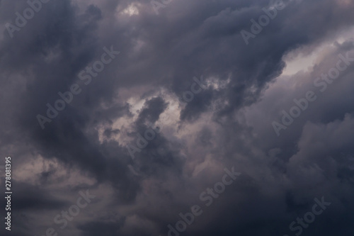 Storm clouds texture closeup, dark sky background texture