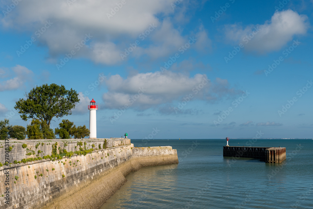 white lighthouse of the ile de re near La Rochelle