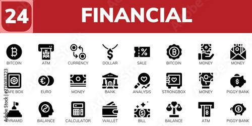 financial icon set