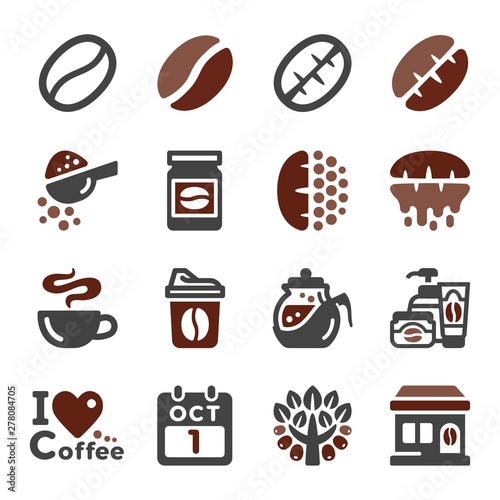 coffee and product icon set,vector and illustration