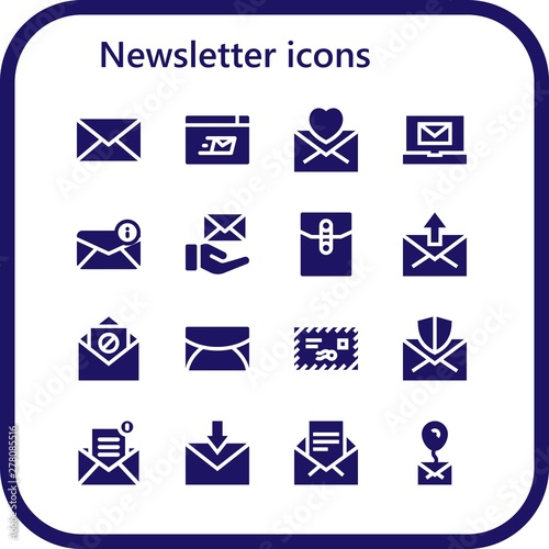 newsletter icon set