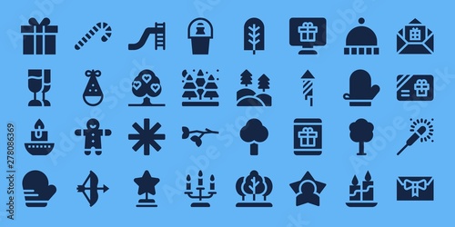 christmas icon set