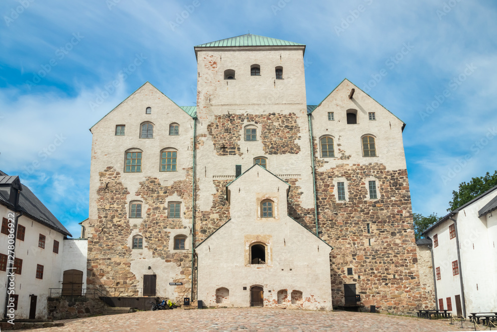 Turku, Finland - June 29, 2019: Old medieval castle. Turku, Finland - June 29, 2019: Old medieval castle.