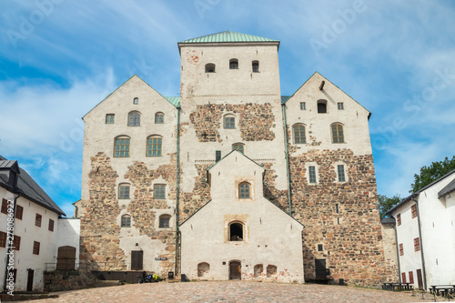 Turku, Finland - June 29, 2019: Old medieval castle. © Elena Noeva