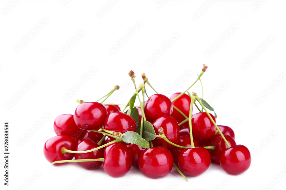 Sweet cherries isolated on a white background Sweet cherries isolated on a white background