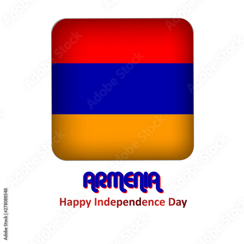 Armenia Independence Day Flat Patriotic Card. Happy National Day Armenia Vector Patriotic card. vector