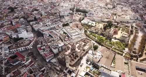 Aerial view of city Jerez de la Frontera. Spain  photo