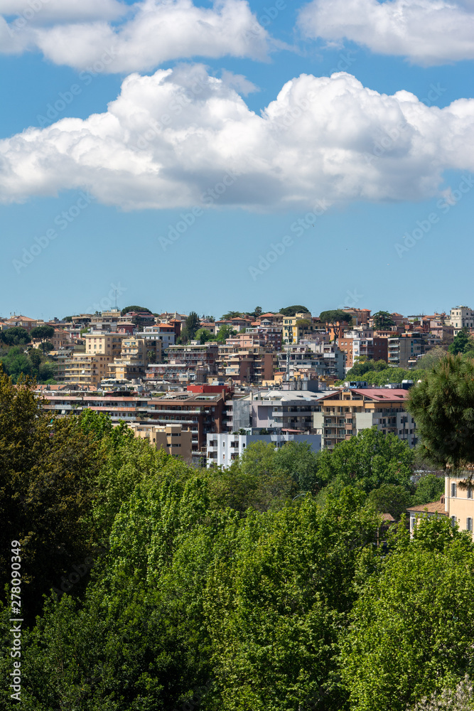 Rome city skyline panorama