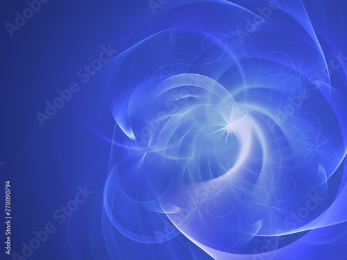 blue abstract fractal background 3d rendering illustration