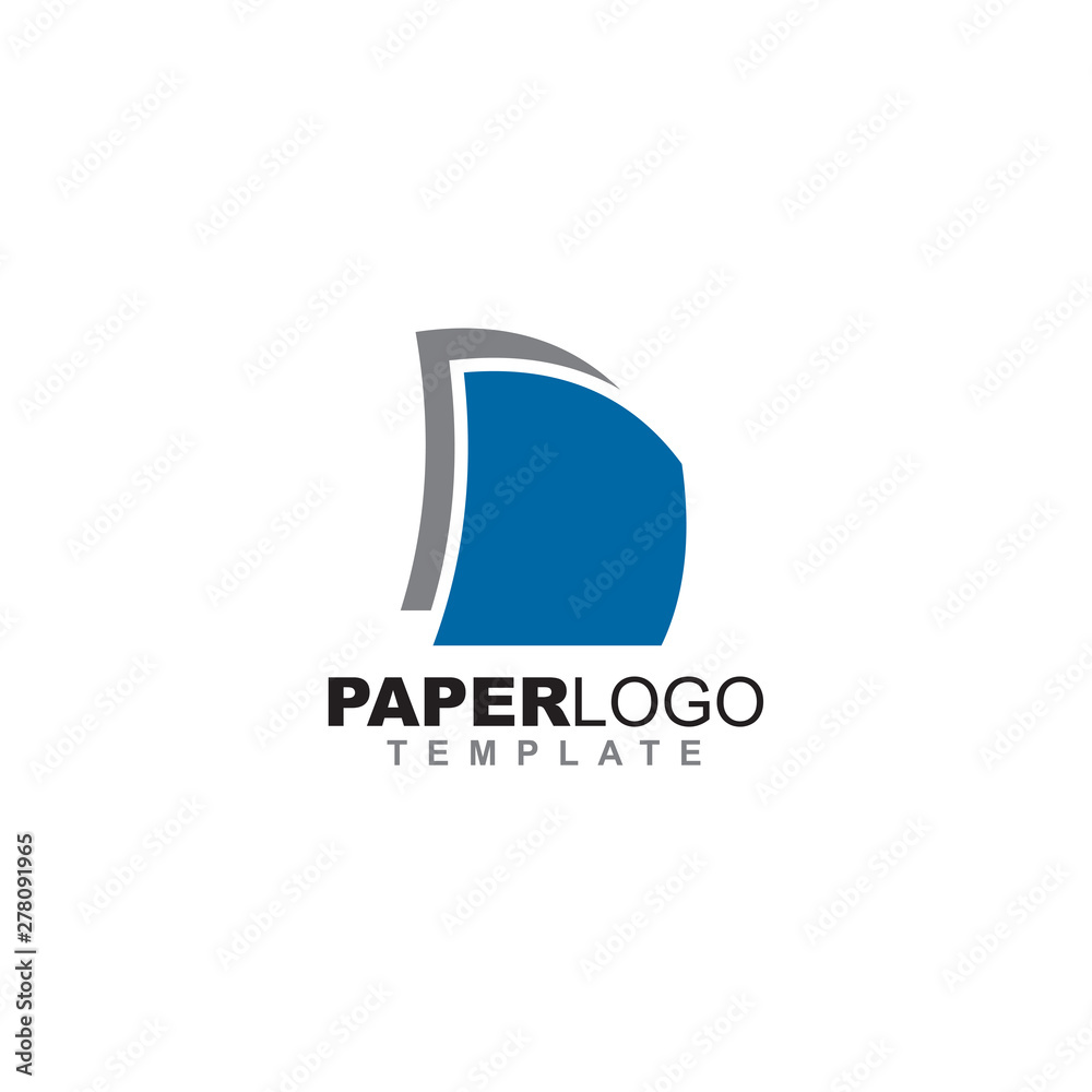 Paper logo design vector template