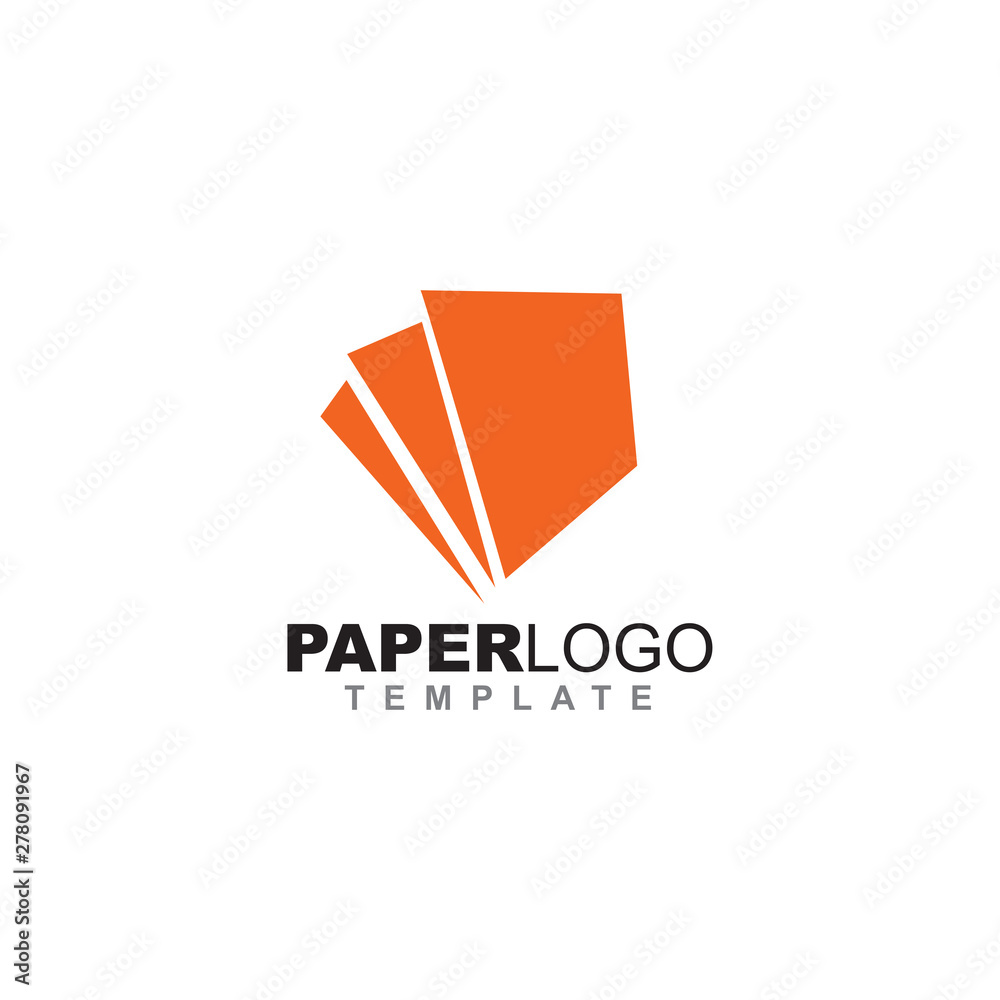 Paper logo design vector template Paper logo design vector template