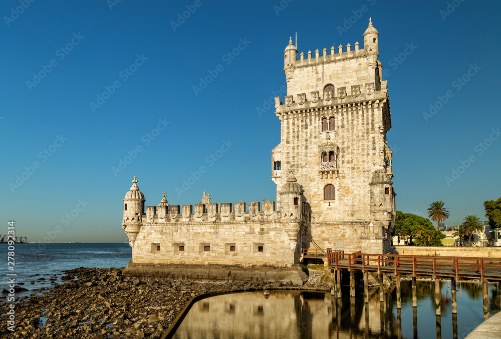 Tower of Belem, near Lisbon on the bank of river Tagus