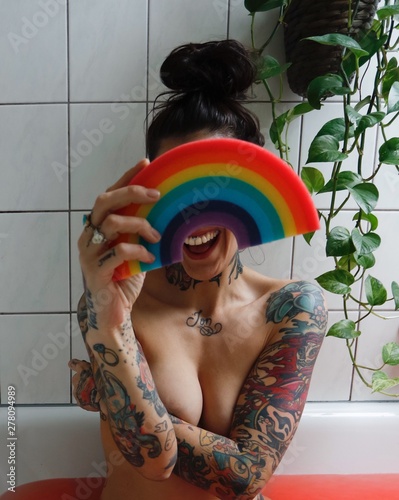 girl in bath dub photo