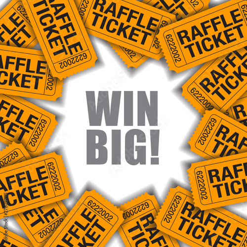 Win Big!  Is the theme of this graphic with space for text.  Great for raffle poster.  photo