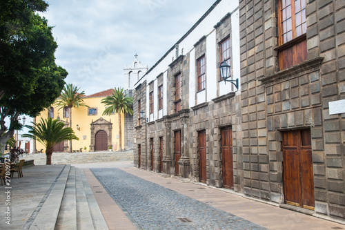 street of garachico fishing town of tenerife  spain