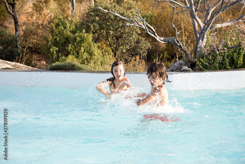 Children in the swimming pool