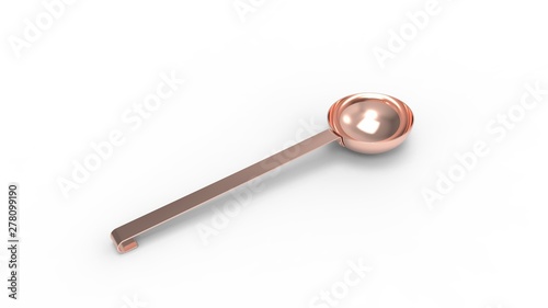 3d rendering of a large ladle isolated in white studio background
