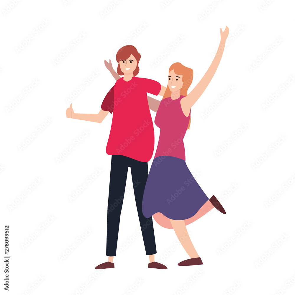 man and woman happy young people man and woman happy young people