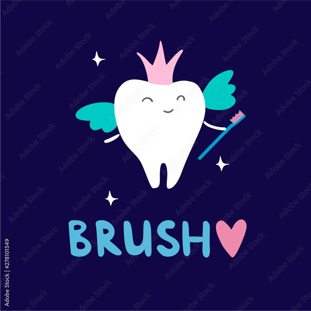 Obraz premium Children dentistry vector illustration