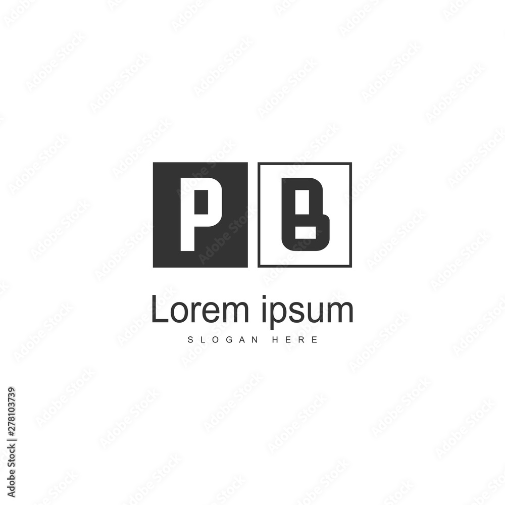Initial PB logo template with modern frame. Minimalist PB letter logo vector illustration Initial PB logo template with modern frame. Minimalist PB letter logo vector illustration