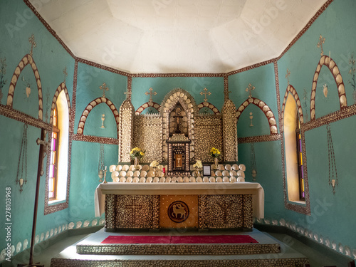mother of pearl altar in the aboriginal community of Beagle Bay