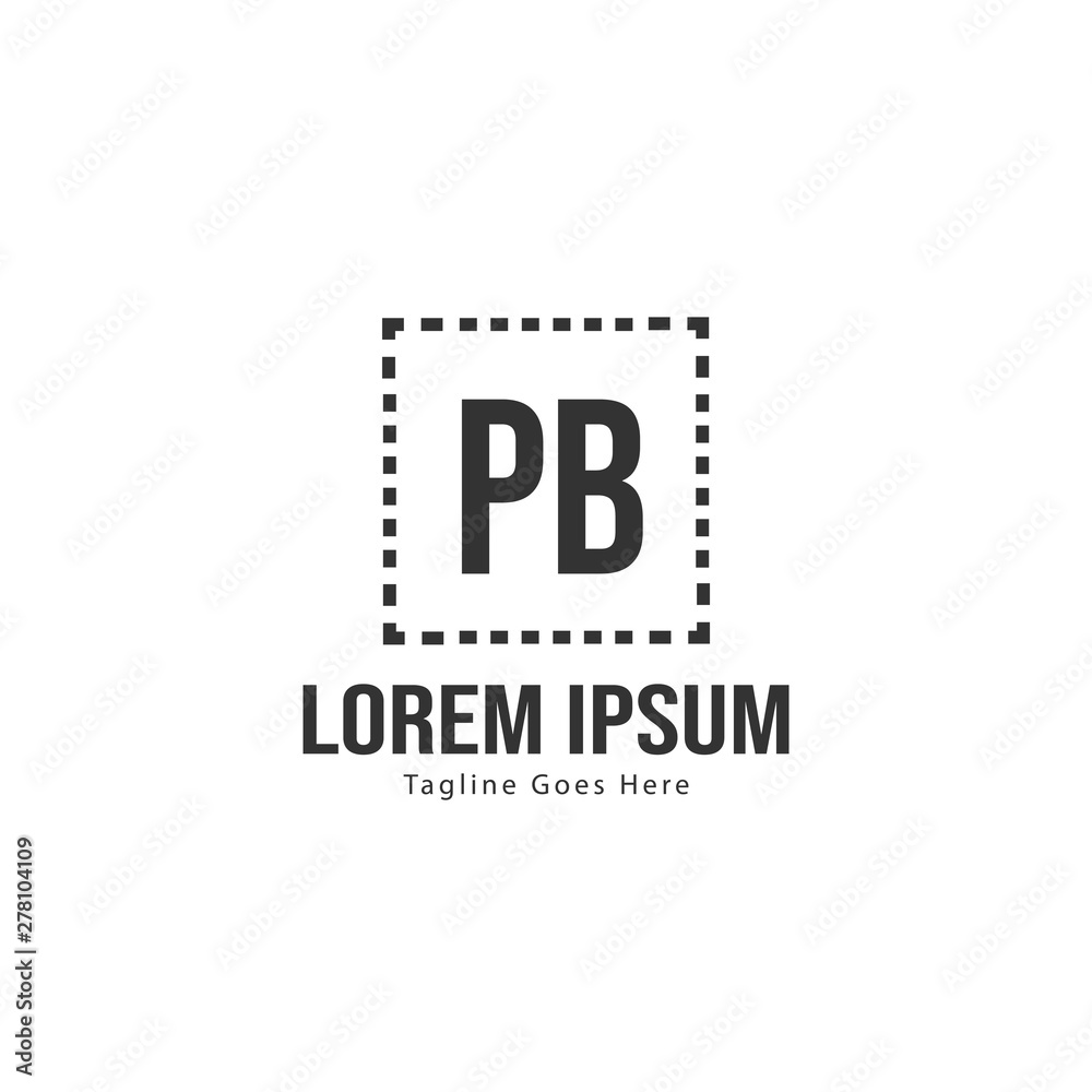 Initial PB logo template with modern frame. Minimalist PB letter logo vector illustration Initial PB logo template with modern frame. Minimalist PB letter logo vector illustration