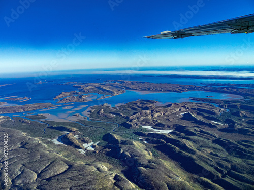 aerial view upon buccaneer archipelago in the Kimberelys, Western Australia
