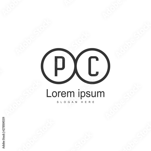 Initial PC logo template with modern frame. Minimalist PC letter logo vector illustration Free Download Initial PC logo template with modern frame. Minimalist PC letter logo vector illustration - GFXLoad