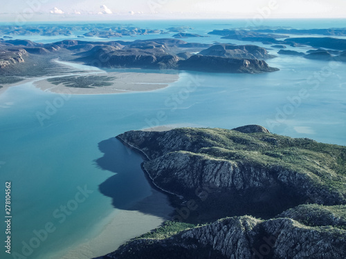 aerial view upon buccaneer archipelago in the Kimberelys, Western Australia