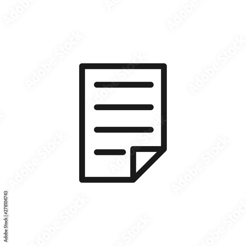 Document icon. File, page, sheet symbol. Business document, contract, file icon © Elnur