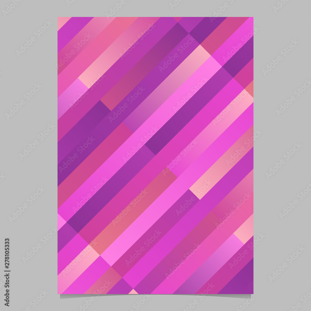 Modern trendy diagonal stripe template - abstract vector brochure background graphic