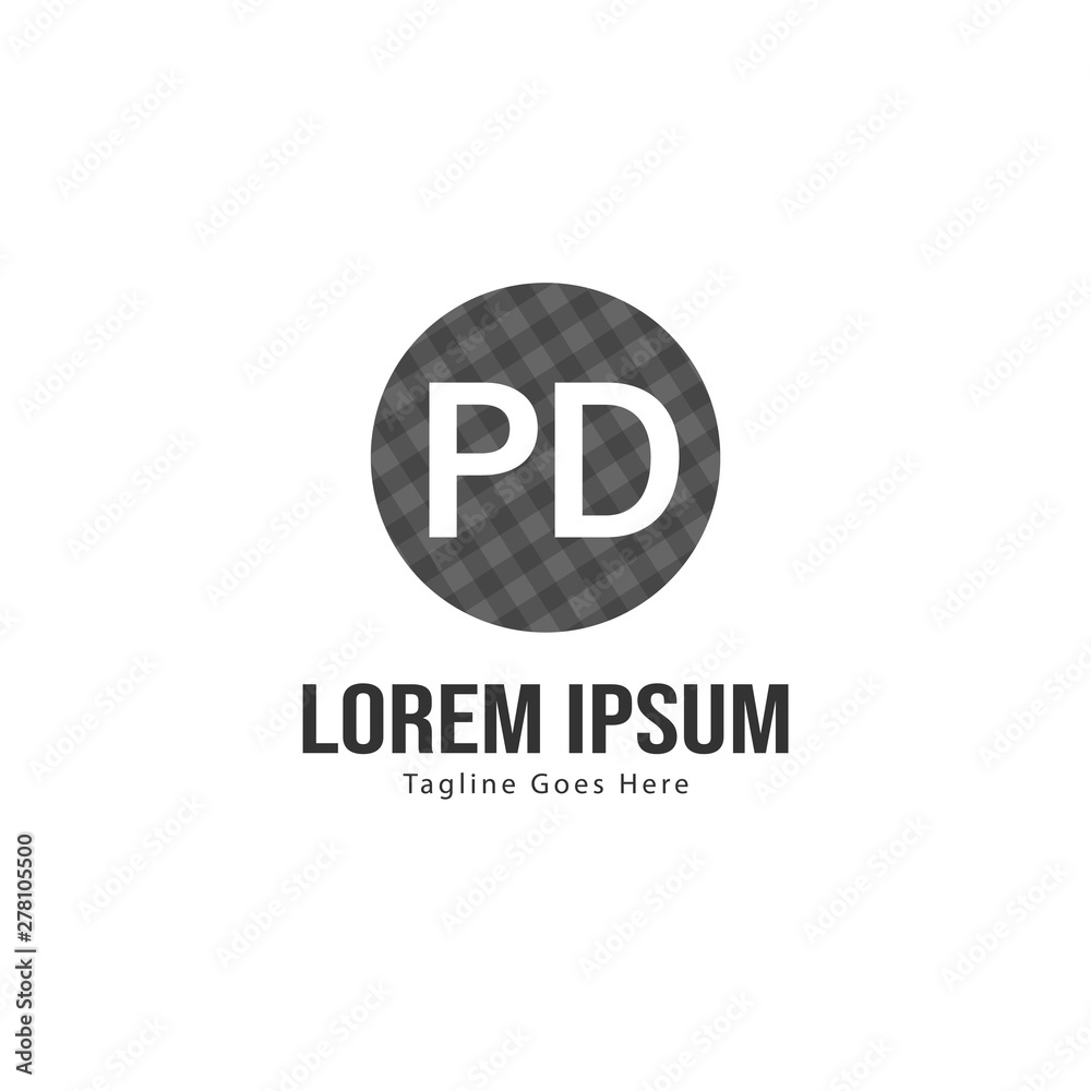 Initial PD logo template with modern frame. Minimalist PD letter logo vector illustration Initial PD logo template with modern frame. Minimalist PD letter logo vector illustration