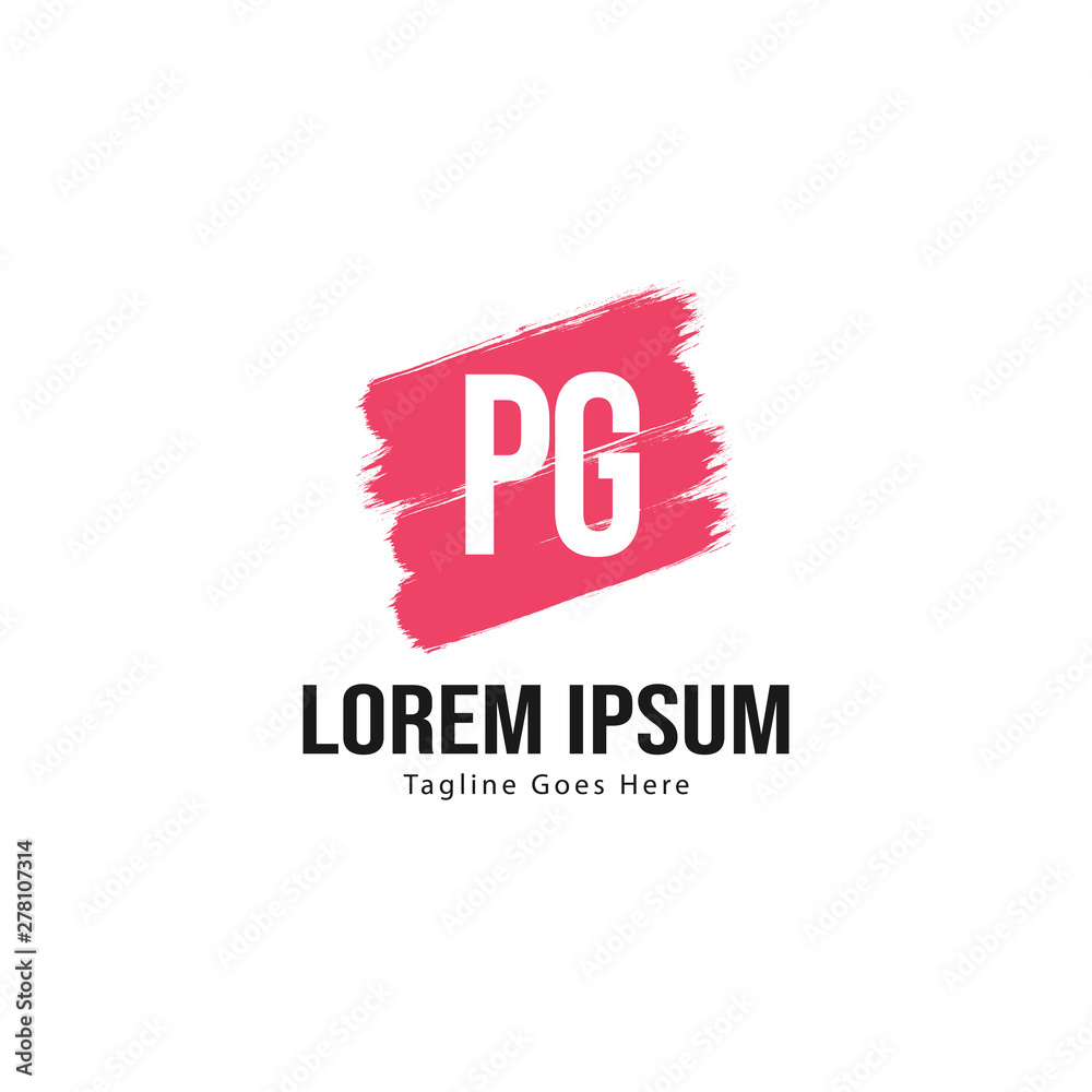 Initial PG logo template with modern frame. Minimalist PG letter logo vector illustration Initial PG logo template with modern frame. Minimalist PG letter logo vector illustration