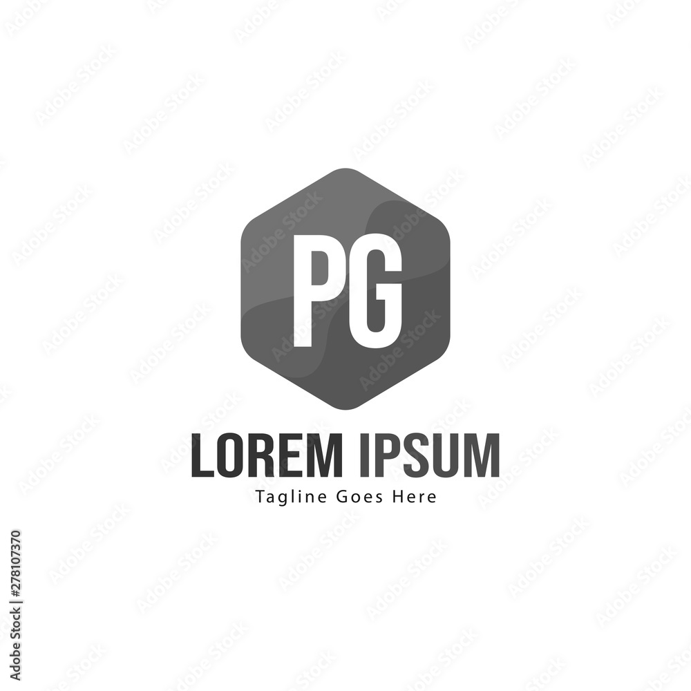 Initial PG logo template with modern frame. Minimalist PG letter logo vector illustration Initial PG logo template with modern frame. Minimalist PG letter logo vector illustration