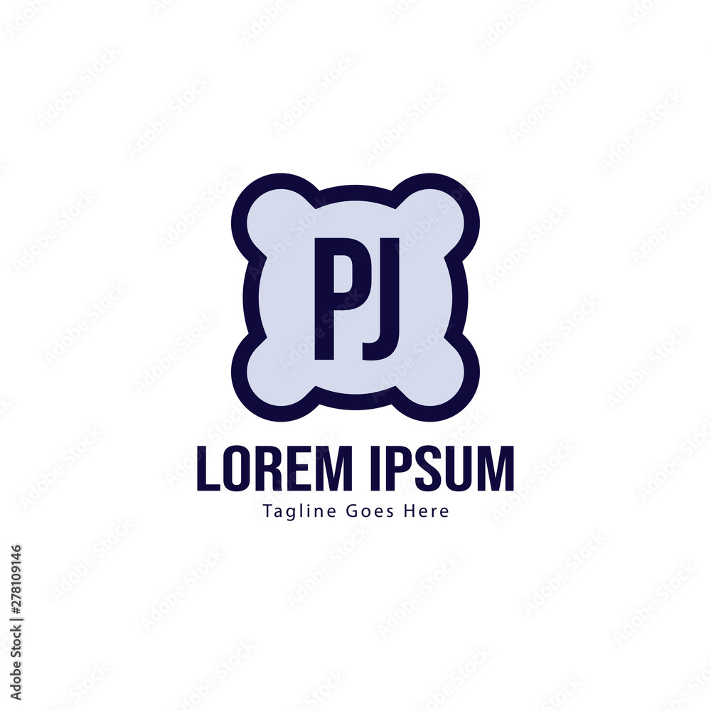 Initial PJ logo template with modern frame. Minimalist PJ letter logo vector illustration Initial PJ logo template with modern frame. Minimalist PJ letter logo vector illustration