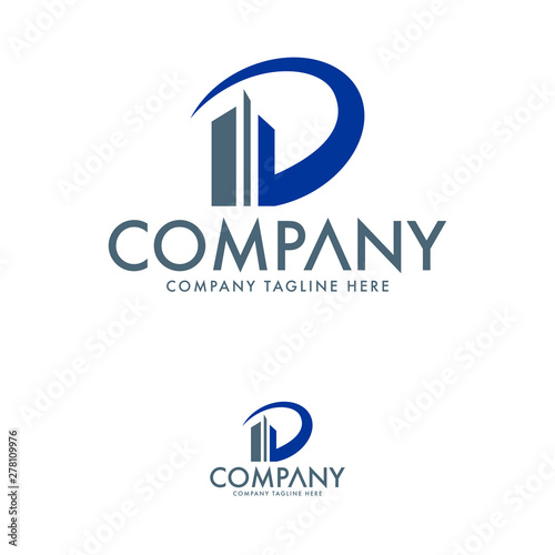 Letter D Construction and Real Estate Logo Vector