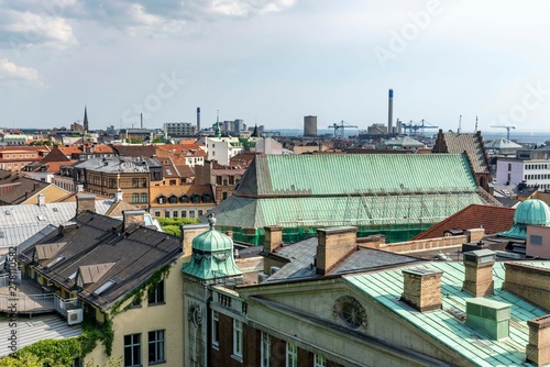 Roof tops in Helsingborg in Sweden