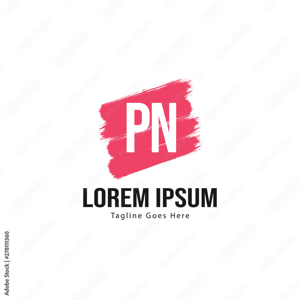 Initial PN logo template with modern frame. Minimalist PN letter logo vector illustration Initial PN logo template with modern frame. Minimalist PN letter logo vector illustration