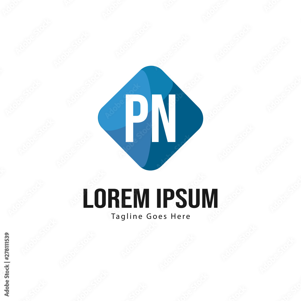 Initial PN logo template with modern frame. Minimalist PN letter logo vector illustration Initial PN logo template with modern frame. Minimalist PN letter logo vector illustration