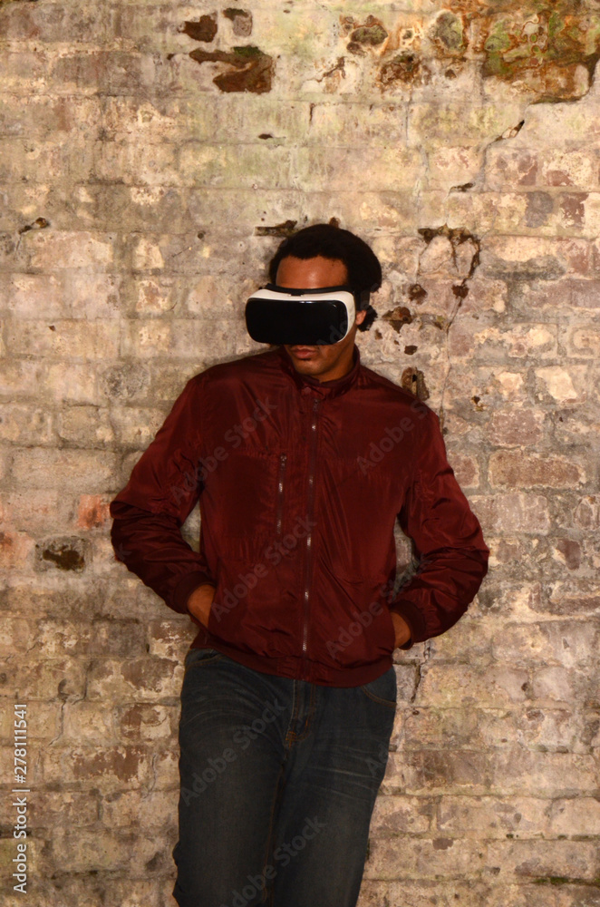 MAN WITH VR MASK