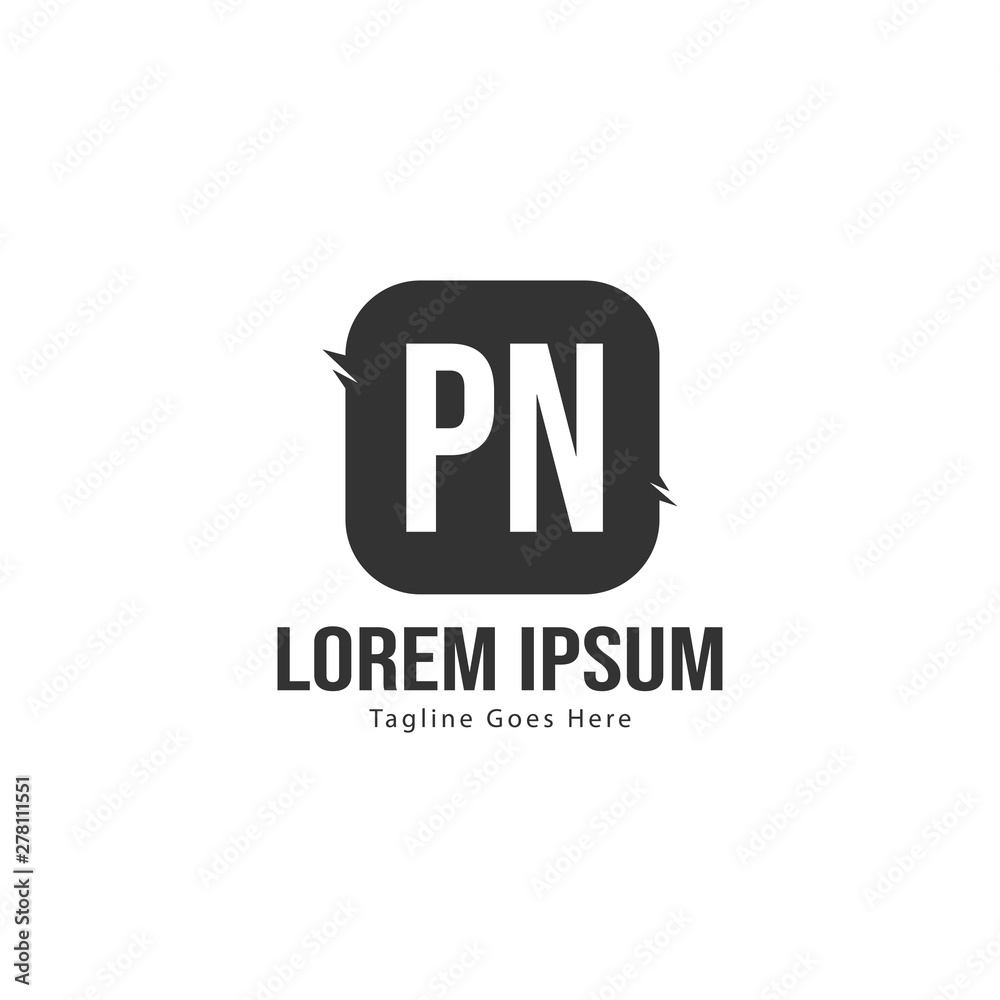 Initial PN logo template with modern frame. Minimalist PN letter logo vector illustration Initial PN logo template with modern frame. Minimalist PN letter logo vector illustration