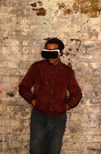MAN WITH VR MASK